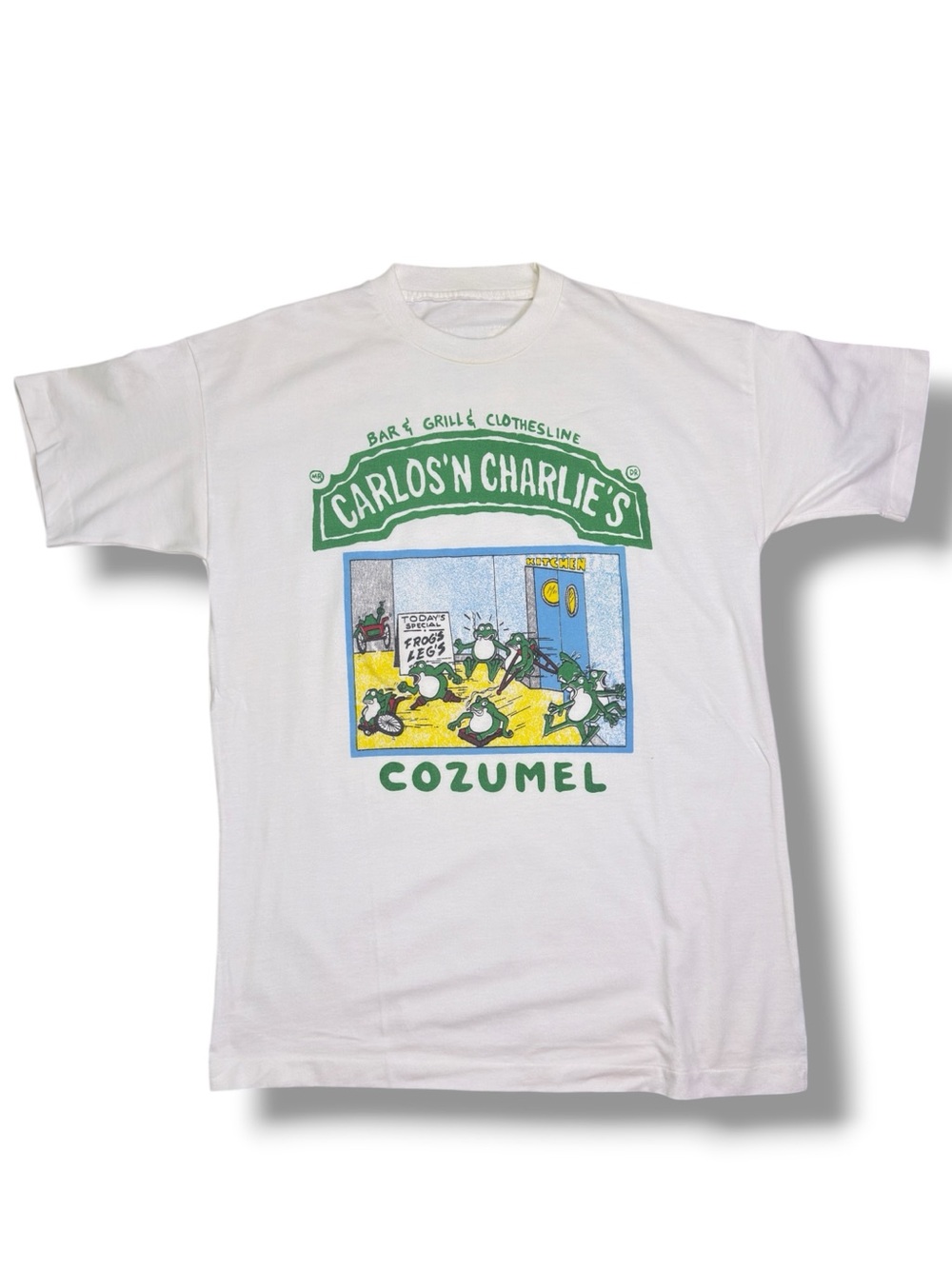 Vintage 90’s Carlos 'N Charlie's Cozumel White Graphic Tee - Single Stitch